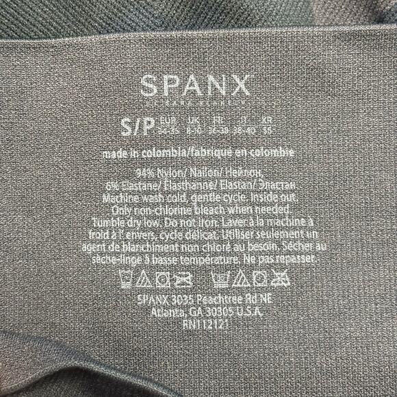 Spanx Look At Me Now Black Green Camo Womens S Stretch Seamless Yoga Leggings - Picture 3 of 10